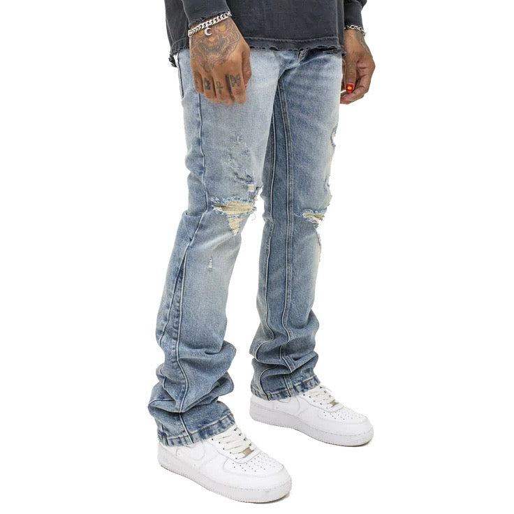 MINT CREW FLARE DENIM PANT (WASH READY)